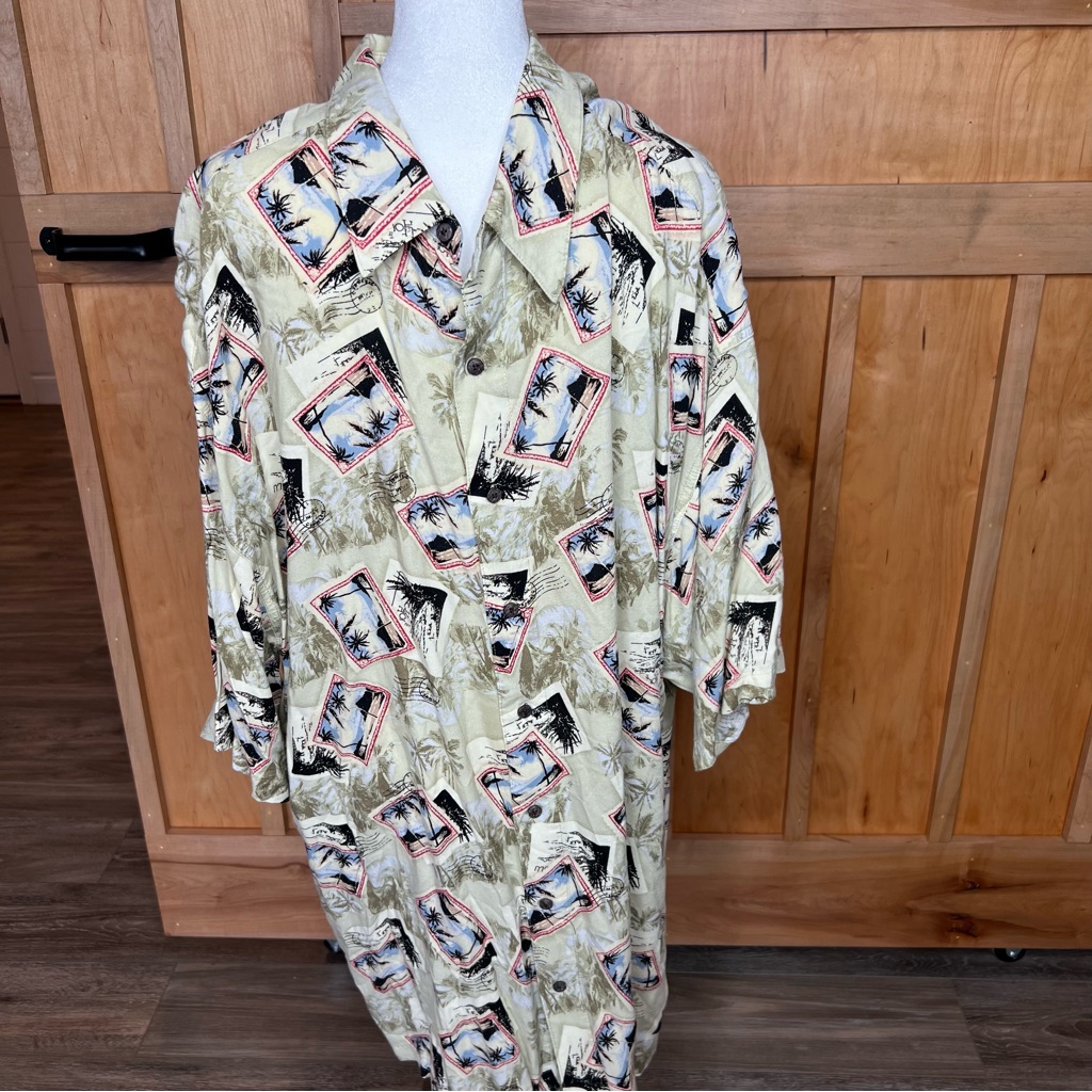 David Taylor Collection 3xl Men’s Tropical Print Button Shirt | Vacation Vibes